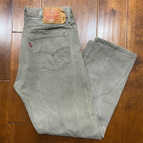 Levi's 501 XX Shrink To Fit Tan Classic Straight Leg Denim Jeans Men's 34 x 30 - Picture 8 of 8